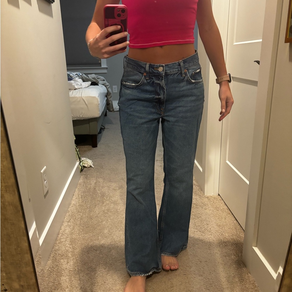 Zara Blue Flare Women's Jeans